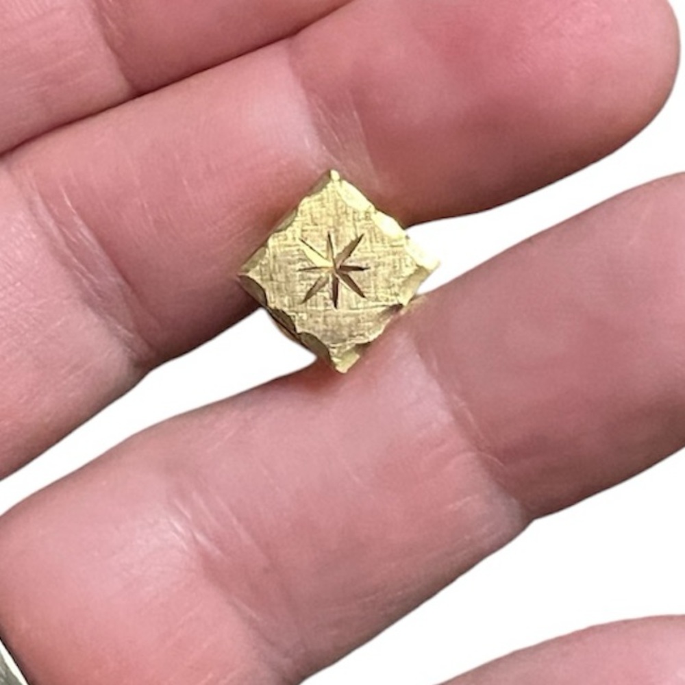Vintage Christian Dior Gold Plated Square Tie Tack New In Box - Picture 3 of 10